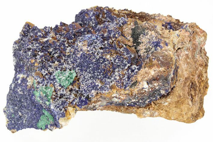Azurite, Malachite, Barite & Cubic Fluorite Association - Morocco #217782